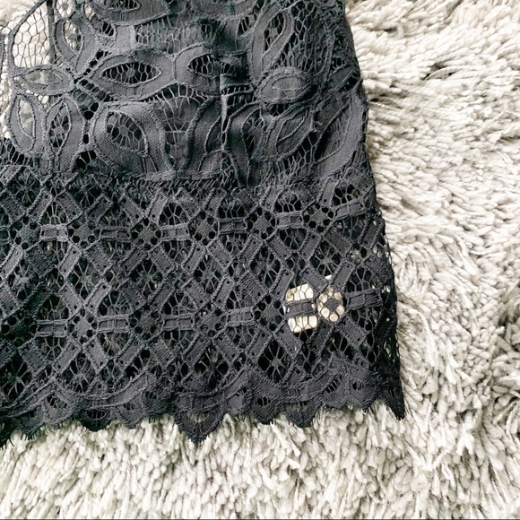 NWT Peach Love Black Crochet Lace Bralette - Picture 3 of 8
